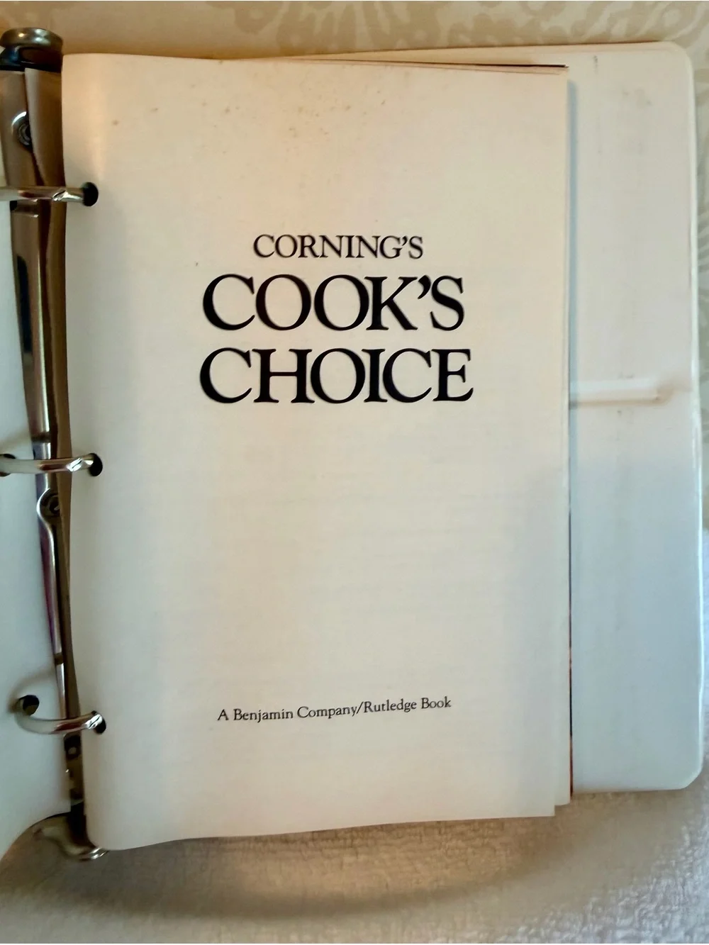Vintage 1979 Corning’s Cook’s Choice Cookbook Binder CorningWare Pyrex 1st Print